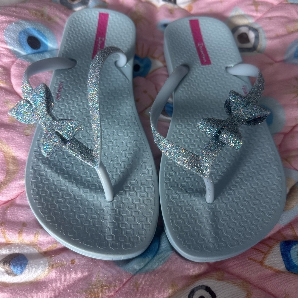 Ipanema Glittery Silver Kids Sandals